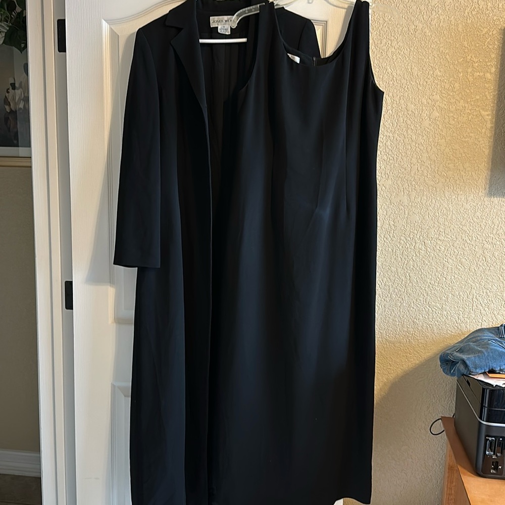 Women’s Long black dress with matching Duster